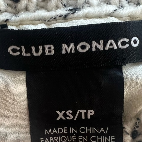 Club Monaco sweater knit top gray cream XS wool blend - Picture 12 of 12